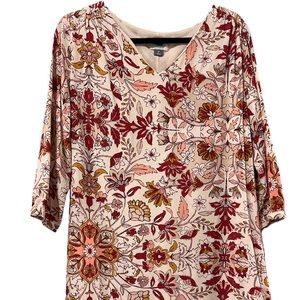 Old Navy Floral Longsleeve Swing Dress